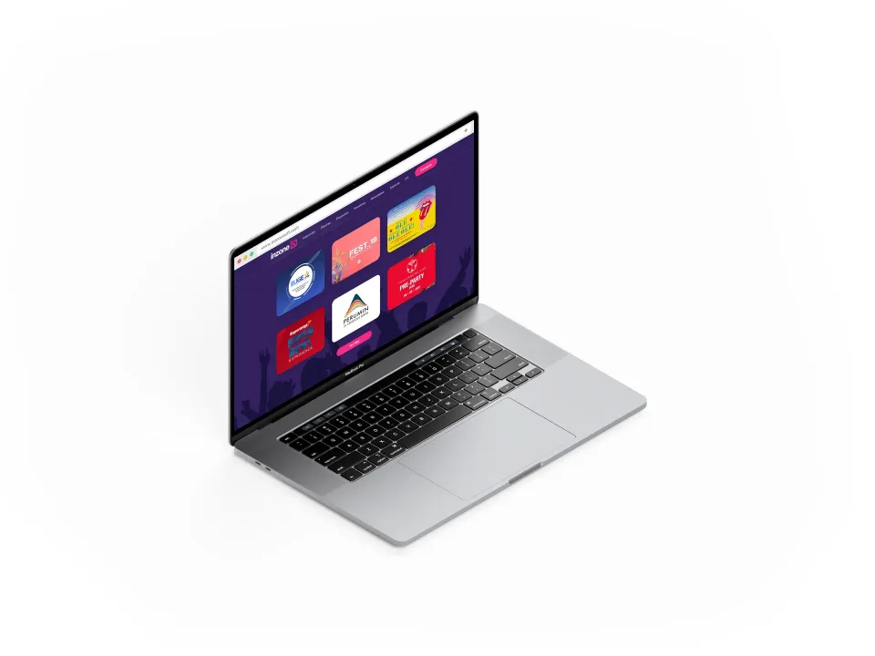 Inzone: Clients grid on a laptop